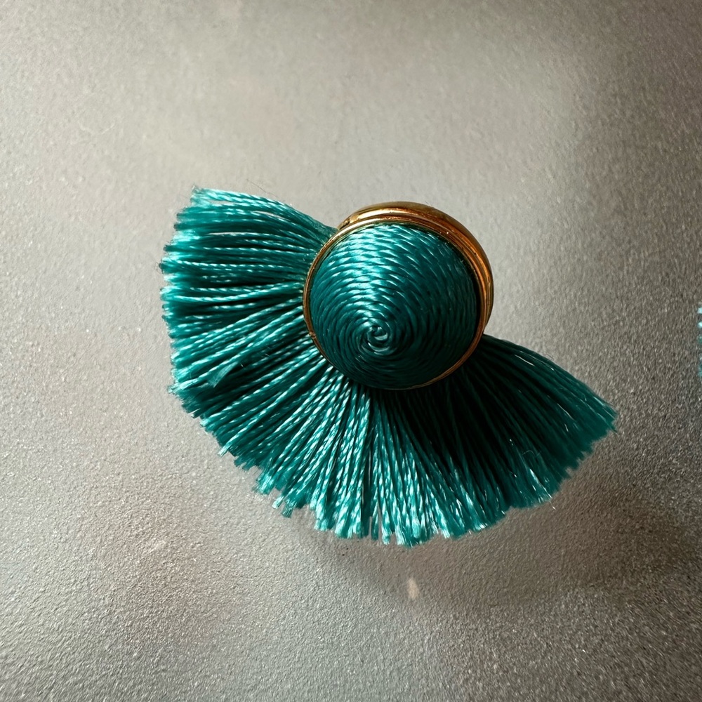 Bauble Bar turquoise fringe earrings - Picture 3 of 4